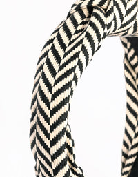 Black & White Fabric Woven Print Fabric Headband - link has visual effect only