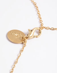 Worn Gold Mix Locket Triple Row Necklace - link has visual effect only