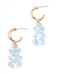 Blue Lolly Bear Earrings - link has visual effect only