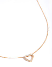 Diamond Simulants Open Heart Necklace - link has visual effect only