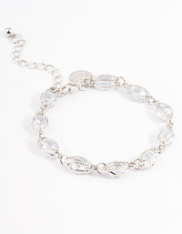 Rhodium Classic Marquise Cubic Zirconia Bracelet - link has visual effect only