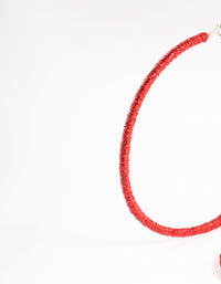 Red Shiny 55mm Hoop Earrings - link has visual effect only