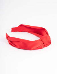 Red Fabric Twist Knot Headband - link has visual effect only