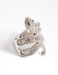 Silver Baguette Snake Ring - link has visual effect only