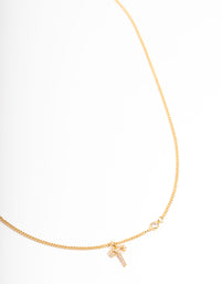 Gold Plated Aries Necklace with Cubic Zirconia Pendant - link has visual effect only