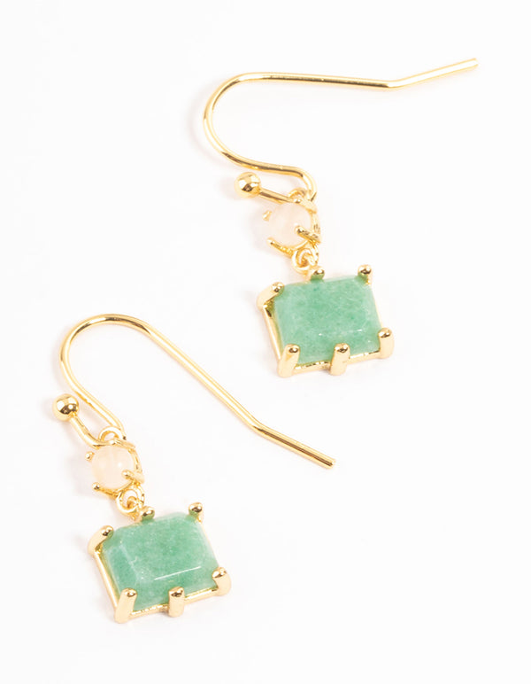 Gold Plated Watermelon Mini Drop Earrings