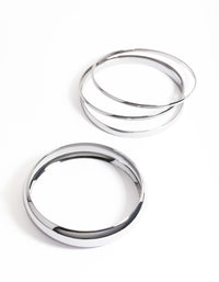 Gunmetal Thick & Thin Bangle 4-Pack - link has visual effect only