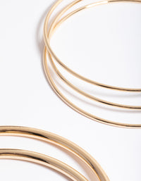 Gold Round Mix Bangle 5-Pack - link has visual effect only