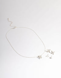 Silver Butterfly Jewellery Set - link has visual effect only