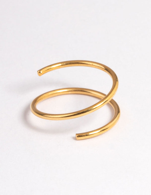 Gold Plated Surgical Steel Double Twist Nose Ring