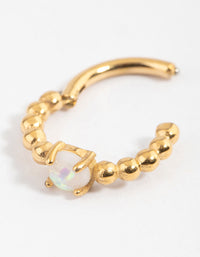 Gold Plated Faux Opal Clicker Ring - link has visual effect only