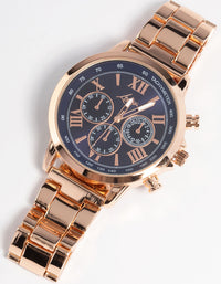 Rose Gold Subdial Sports Watch - link has visual effect only