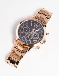 Rose Gold Subdial Sports Watch - link has visual effect only