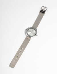 Silver Mesh Window Face Watch - link has visual effect only