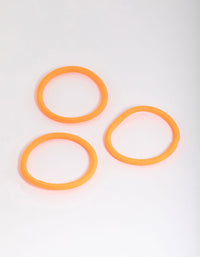 Orange Fabric Classic Hair Tie Pack - link has visual effect only