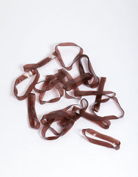 Brown Mini Hair Elastics 60-Pack - link has visual effect only