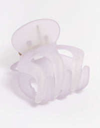 Lilac Three Prong Mini Hair Claw Clip - link has visual effect only