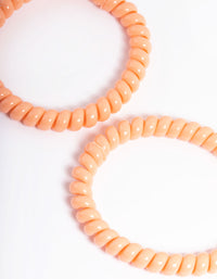 Orange Plastic Narrow Hair Spiral Pack - link has visual effect only