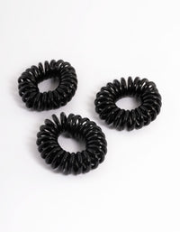 Black Plastic Mini Hair Spiral Pack - link has visual effect only