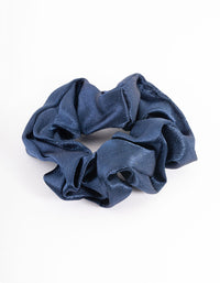 Navy Fabric Satin Scrunchie - link has visual effect only