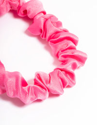 Fuchsia Fabric Clamp Thin Scrunchie - link has visual effect only