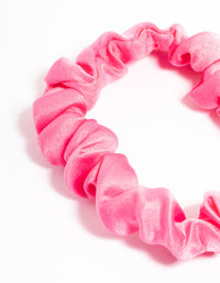 Fuchsia Fabric Clamp Thin Scrunchie - link has visual effect only