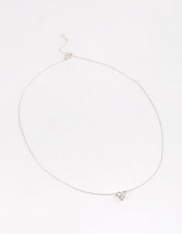 Sterling Silver Cubic Zirconia Round Trio Collar Necklace - link has visual effect only