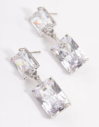 Rhodium Large Radiant Drop Earrings - link has visual effect only