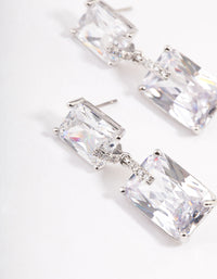 Rhodium Large Radiant Drop Earrings - link has visual effect only