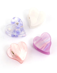 Acrylic Mini Hearts Claw Clip 4-Pack - link has visual effect only