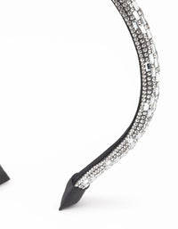 Silver Rectangle Diamante Headband - link has visual effect only