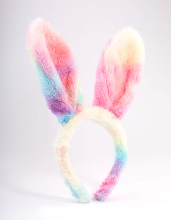 Kids Fabric Pastel Bunny Ear Headband