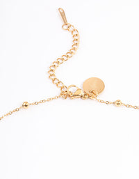 Waterproof Gold Plated Y Drop Ball Cross Necklace - link has visual effect only