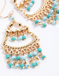 Gold Layered Bead Drop Earrings - link has visual effect only