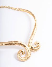 Worn Gold Twirl Choker - link has visual effect only