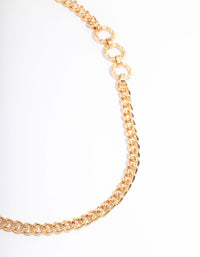 Gold Hammered T&O Necklace - link has visual effect only