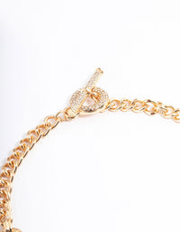 Gold Hammered T&O Necklace - link has visual effect only