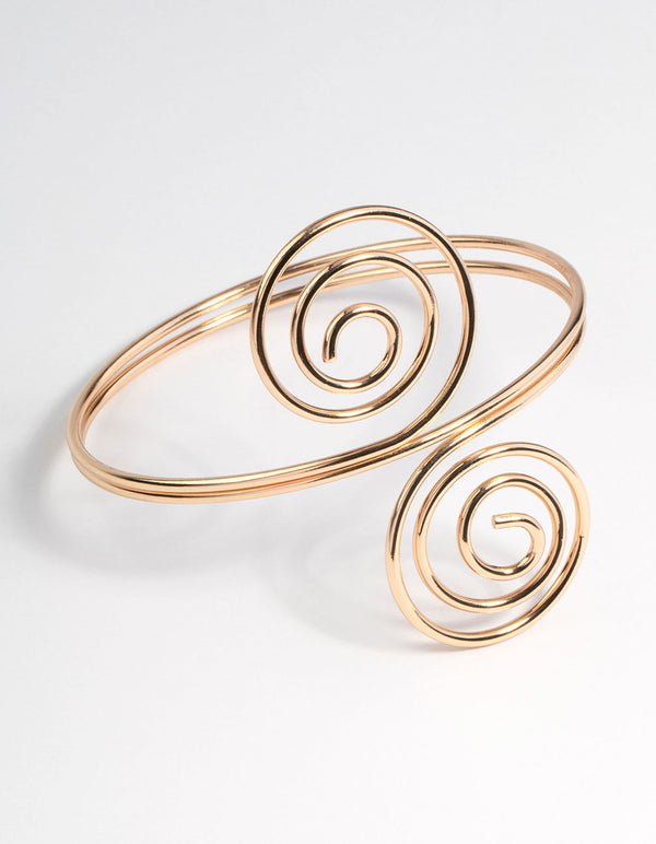 Gold Swirl Arm Cuff