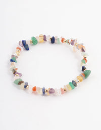 Stone Semi Precious Chip Wrap Bracelet - link has visual effect only