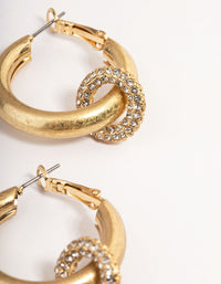 Gold Bling Ring Hoop Earrings - link has visual effect only