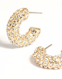 Gold Sparkle Hoop Earrings - link has visual effect only