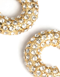 Gold Sparkle Hoop Earrings - link has visual effect only