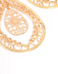 Gold Elegant Mosaic Earrings - link has visual effect only