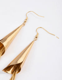 Gold Glamour Tassel Earrings - link has visual effect only