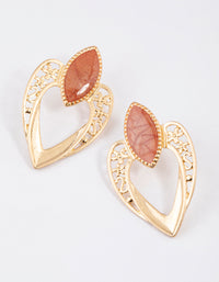 Gold Western Mosaic Earrings - link has visual effect only