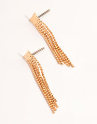 Gold Mini Tassel Earrings - link has visual effect only