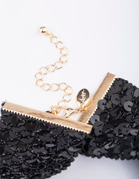 Black Fabric Sequin Choker - link has visual effect only