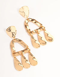 Gold Textured Dangle Earrings - link has visual effect only