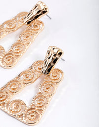 Gold Swirly Mini Door Knocker Earrings - link has visual effect only