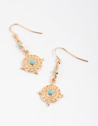 Gold Nautical Mini Drop Earrings - link has visual effect only